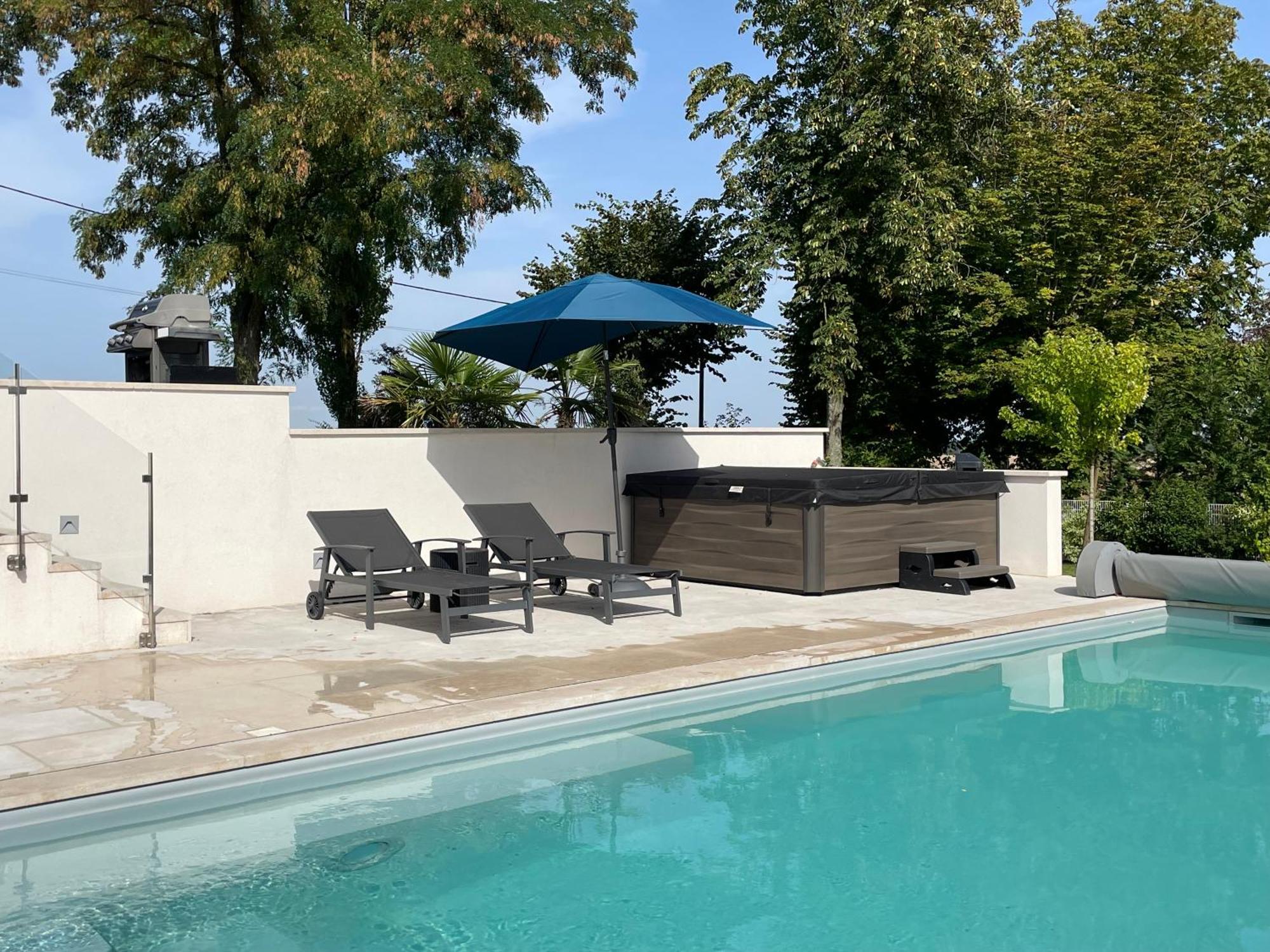 Best View, Pool And Spa On The Champagne Vineyard Saint-Thierry Exterior foto